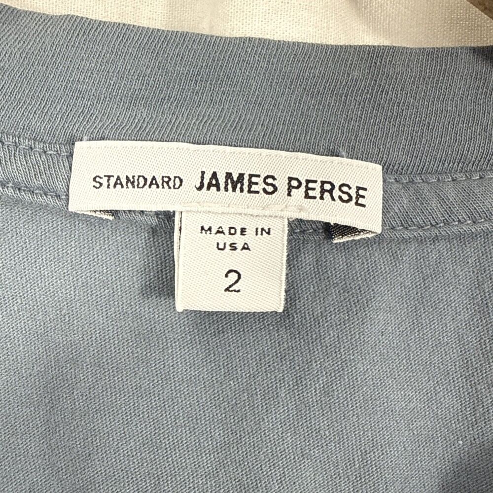 Standard James Perse Vintage Little Boy Tee Blue Noir Pigment Womens Sz M Casual - Picture 3 of 7